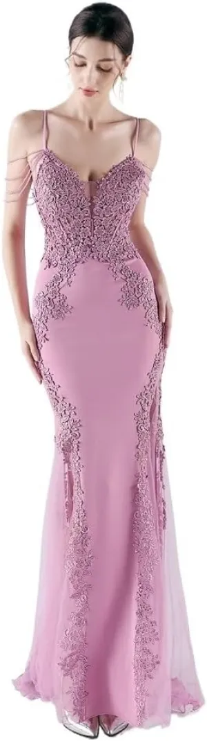 Purple Lace Mermaid Prom Long Skirt Sexy Off-Shoulder Bead Evening Gowns Elegant Appliques Satin Dresses