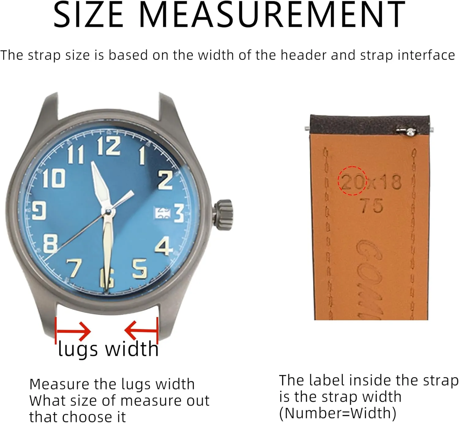 Quick Release Leather Watch Band 14mm 16mm 18mm 19mm 20mm 21mm 22mm 24mm,Vintage Oil Wax-tanned Pull-up Men's Watch Bands Replacement Leather Watch Straps for Men Women