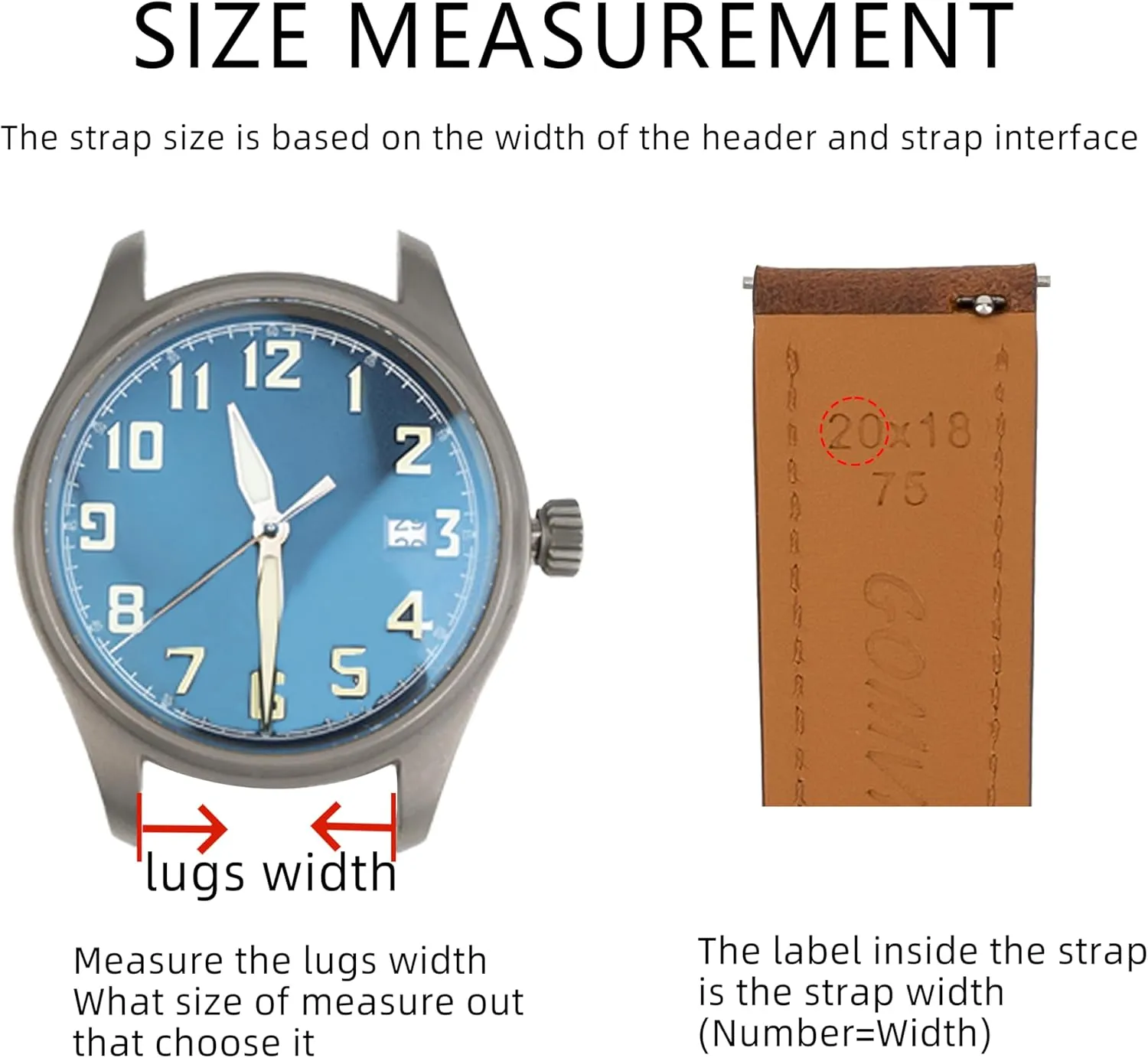 Quick Release Leather Watch Band 14mm 16mm 18mm 19mm 20mm 21mm 22mm 24mm,Vintage Oil Wax-tanned Pull-up Men's Watch Bands Replacement Leather Watch Straps for Men Women