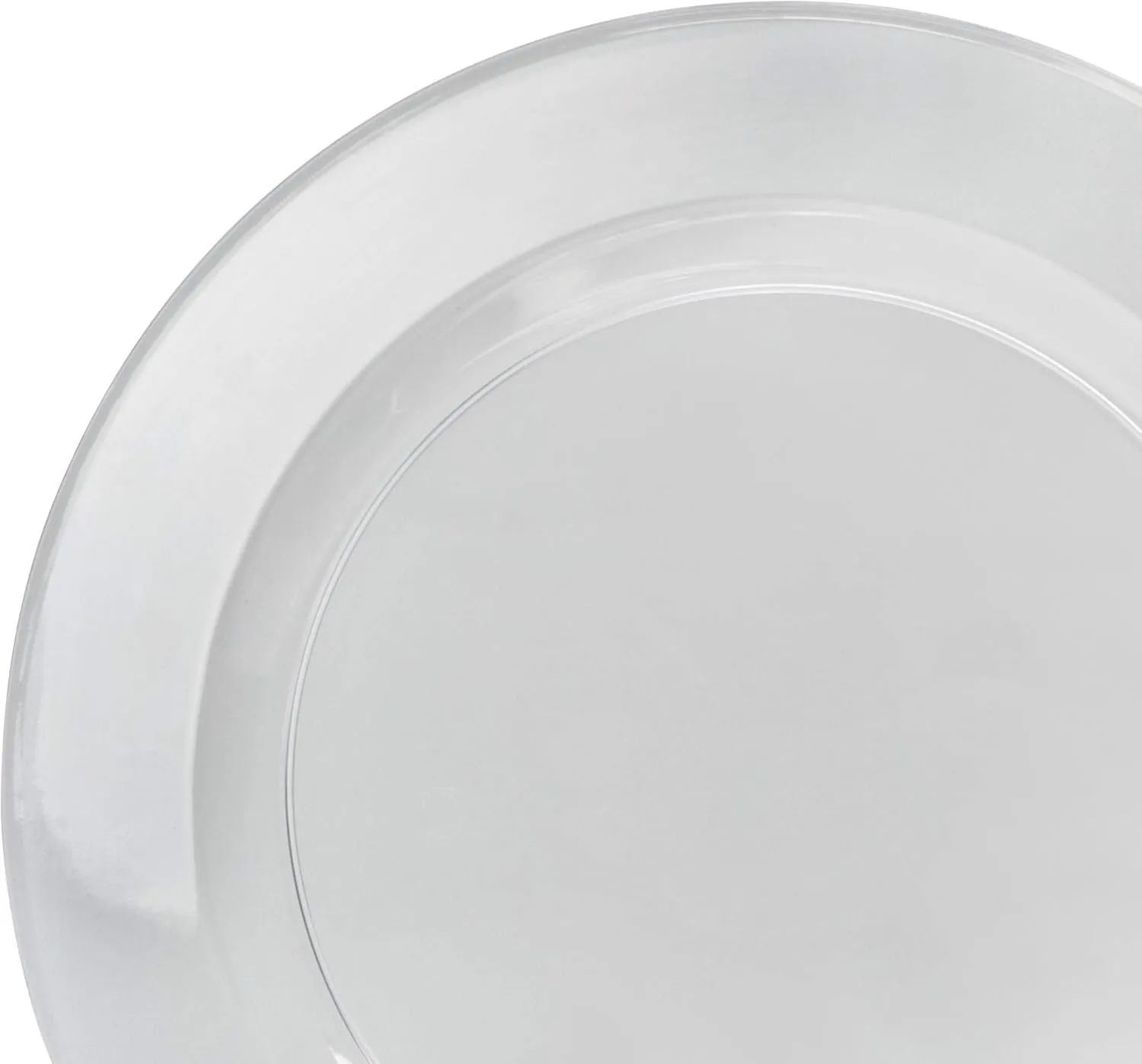 " OCCASIONS " 120 Plates Pack,(60 Guests) Heavyweight Premium Wedding Party Disposable Plastic Plates Set -60 x 10.5'' Dinner   60 x 7.5'' Salad/Dessert (Plain Clear)