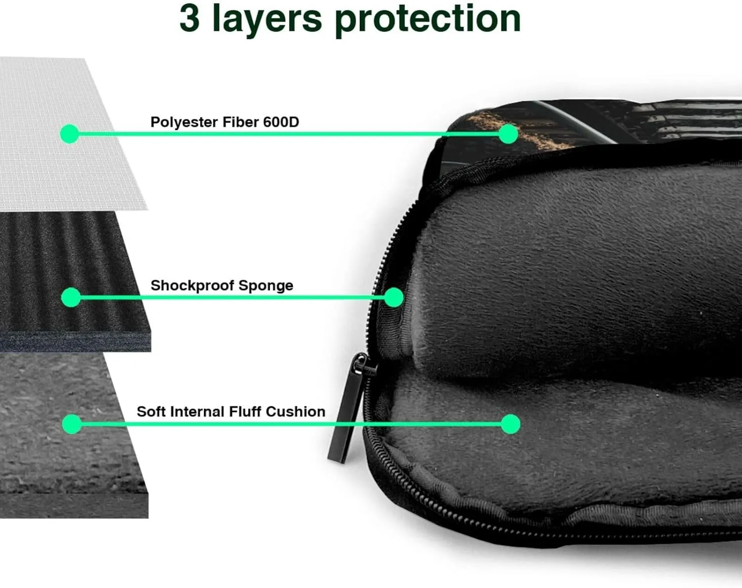 Railway in The Fog Laptop Bag for Women Men 15.6" Computer Sleeve Business Travel Briefcase Messenger Bag