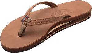Rainbow Sandals Women's Double Layer, Narrow Strap, Leather Sandals w/Arch