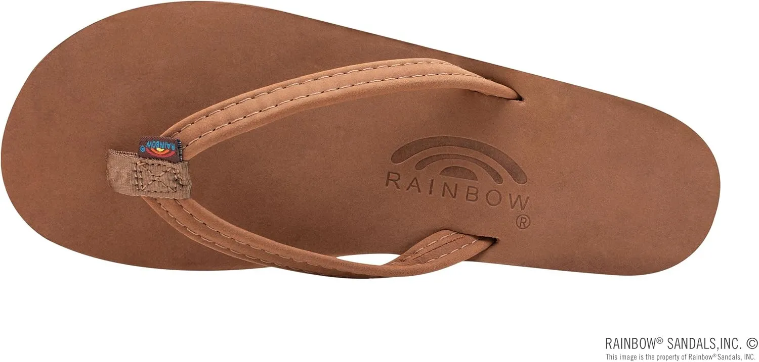 Rainbow Sandals Women's Double Layer, Narrow Strap, Leather Sandals w/Arch