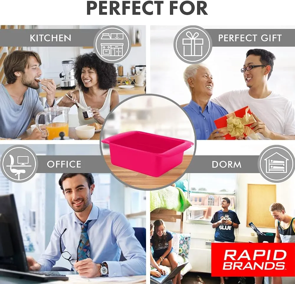 Rapid Ramen Cooker | Microwave Ramen in 3 Minutes | Perfect for Dorm, Small Kitchen, or Office | Dishwasher-Safe, Microwaveable, BPA-Free (Red, 2 Pack)