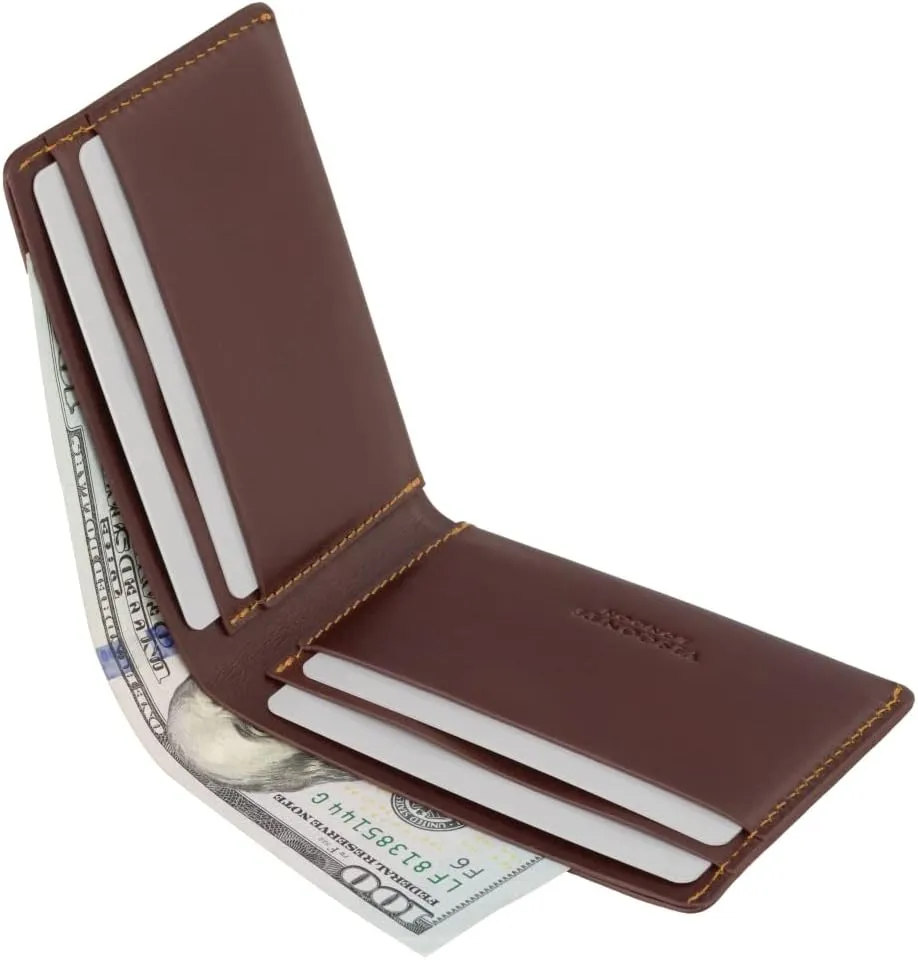 Raw Collection Dollar Unlined Leather Very Slim Wallet RW49 Brown