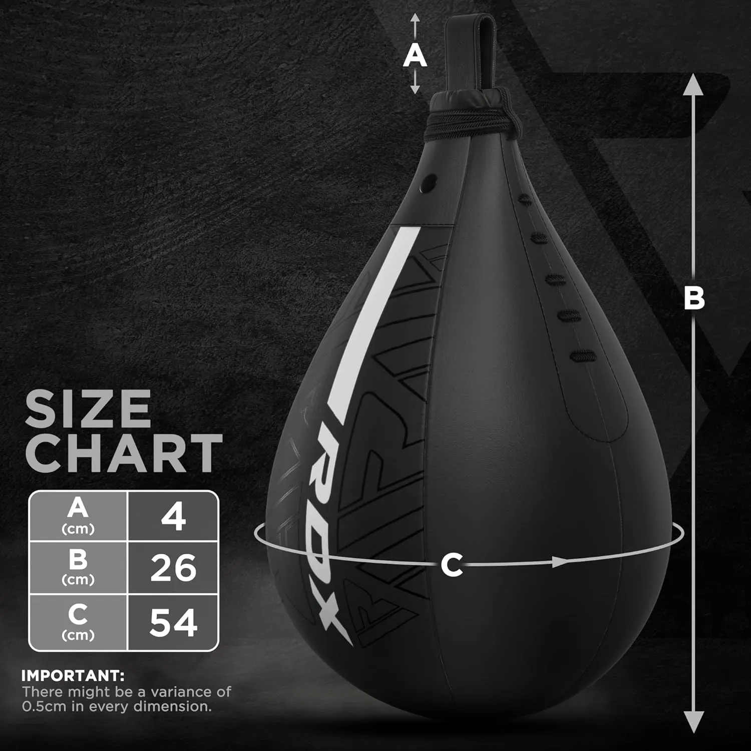 RDX Speed Bag Boxing Ball, Maya Hide Leather Dodge Striking Target with Additional Bladder, MMA Muay Thai Punching Workout Kicking Martial Arts Training Home Gym Exercise Speedball