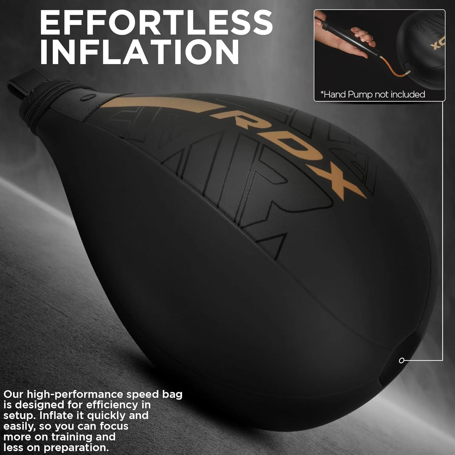 RDX Speed Bag Boxing Ball, Maya Hide Leather Dodge Striking Target with Additional Bladder, MMA Muay Thai Punching Workout Kicking Martial Arts Training Home Gym Exercise Speedball