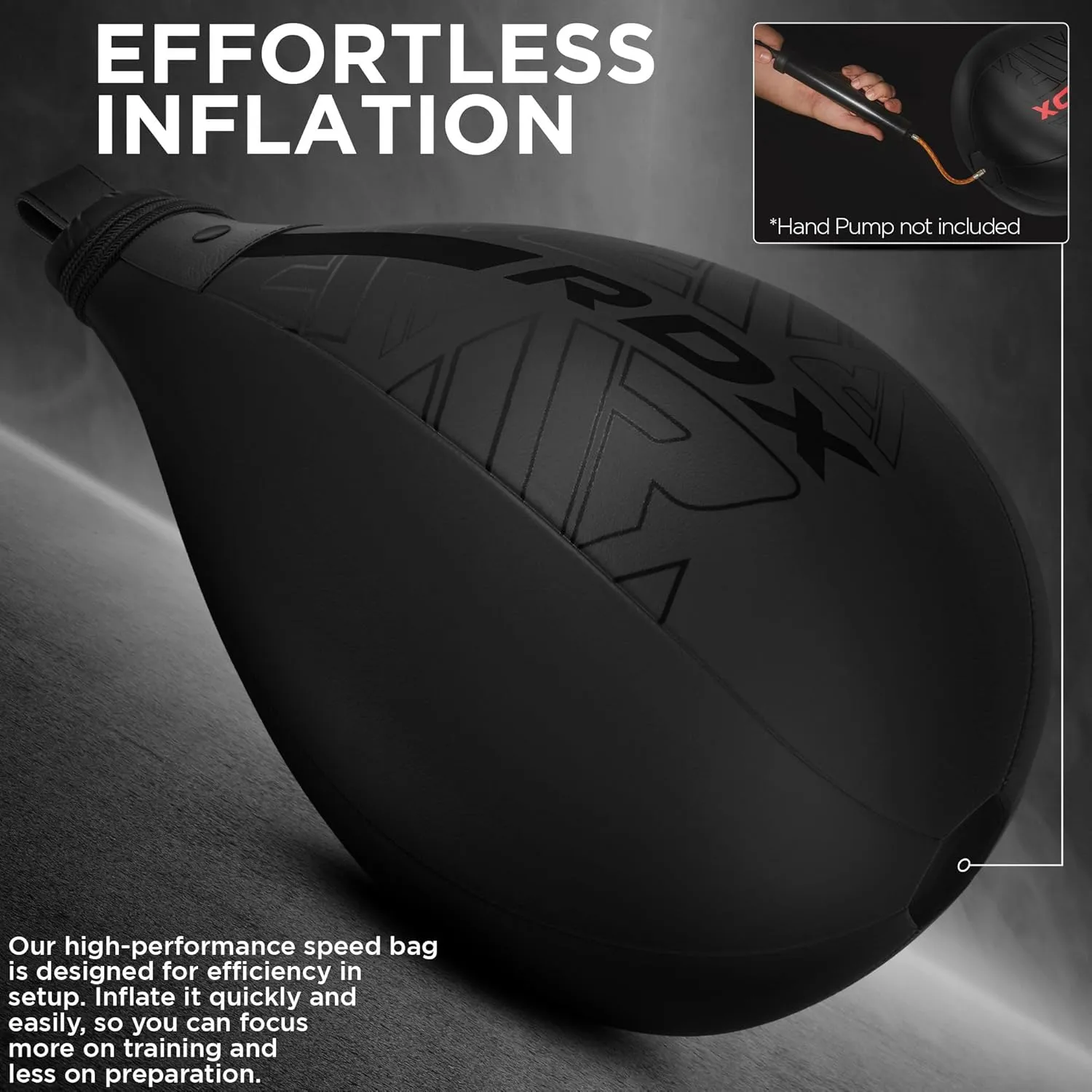 RDX Speed Bag Boxing Ball, Maya Hide Leather Dodge Striking Target with Additional Bladder, MMA Muay Thai Punching Workout Kicking Martial Arts Training Home Gym Exercise Speedball