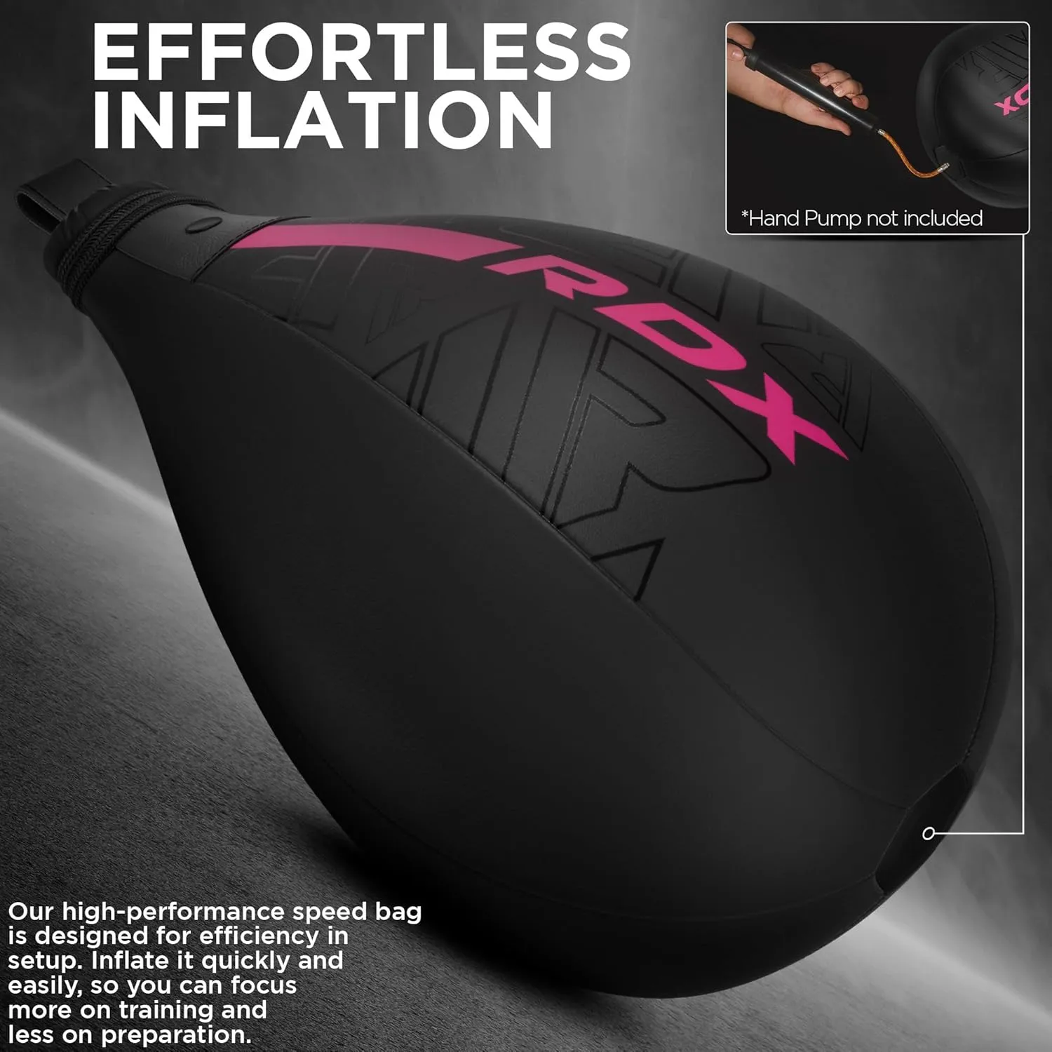 RDX Speed Bag Boxing Ball, Maya Hide Leather Dodge Striking Target with Additional Bladder, MMA Muay Thai Punching Workout Kicking Martial Arts Training Home Gym Exercise Speedball