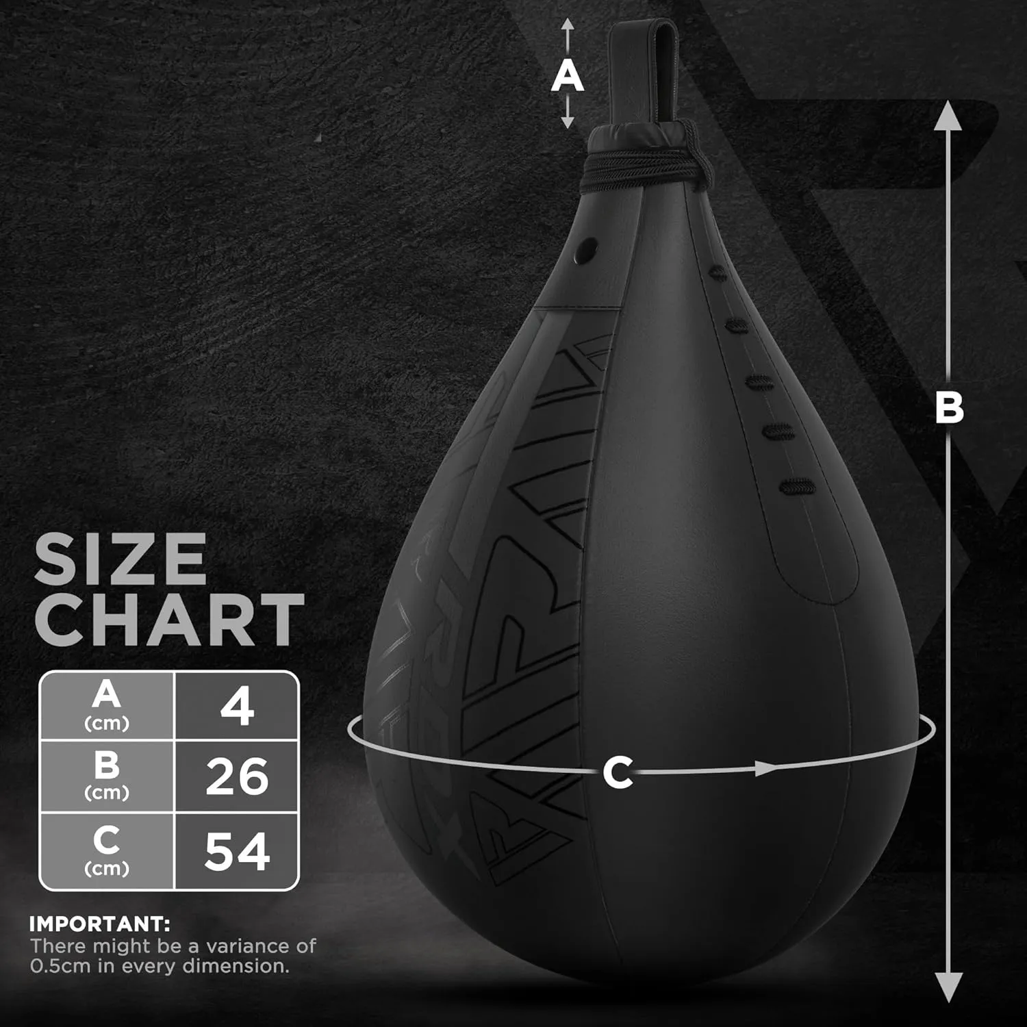 RDX Speed Bag Boxing Ball, Maya Hide Leather Dodge Striking Target with Additional Bladder, MMA Muay Thai Punching Workout Kicking Martial Arts Training Home Gym Exercise Speedball