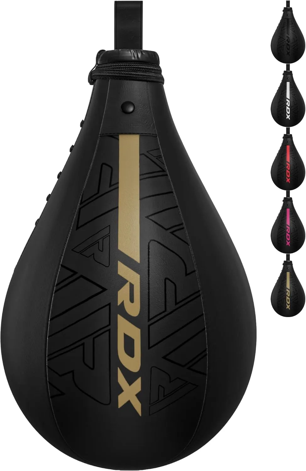 RDX Speed Bag Boxing Ball, Maya Hide Leather Dodge Striking Target with Additional Bladder, MMA Muay Thai Punching Workout Kicking Martial Arts Training Home Gym Exercise Speedball