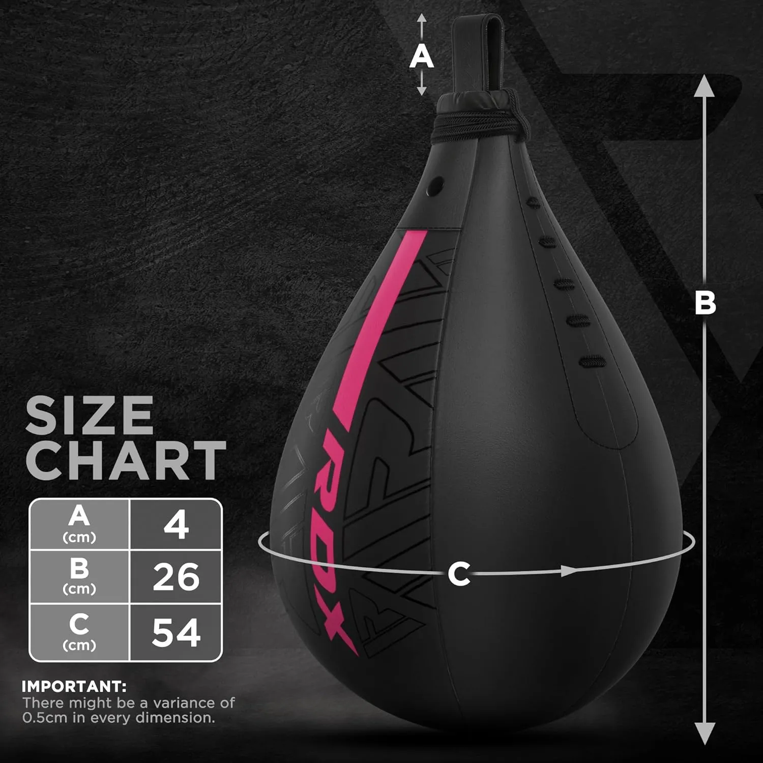 RDX Speed Bag Boxing Ball, Maya Hide Leather Dodge Striking Target with Additional Bladder, MMA Muay Thai Punching Workout Kicking Martial Arts Training Home Gym Exercise Speedball