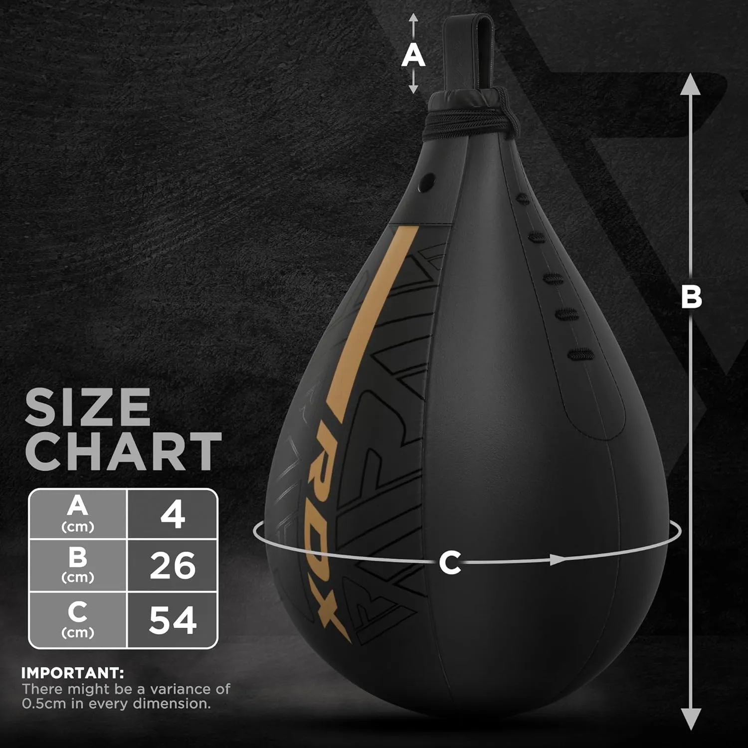 RDX Speed Bag Boxing Ball, Maya Hide Leather Dodge Striking Target with Additional Bladder, MMA Muay Thai Punching Workout Kicking Martial Arts Training Home Gym Exercise Speedball