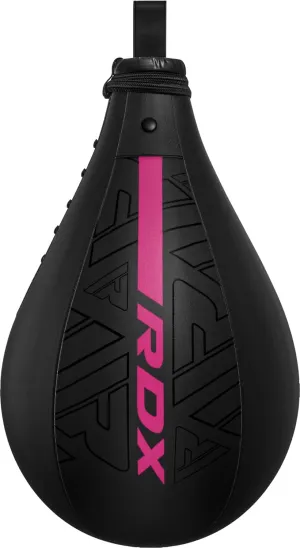 RDX Speed Bag Boxing Ball, Maya Hide Leather Dodge Striking Target with Additional Bladder, MMA Muay Thai Punching Workout Kicking Martial Arts Training Home Gym Exercise Speedball