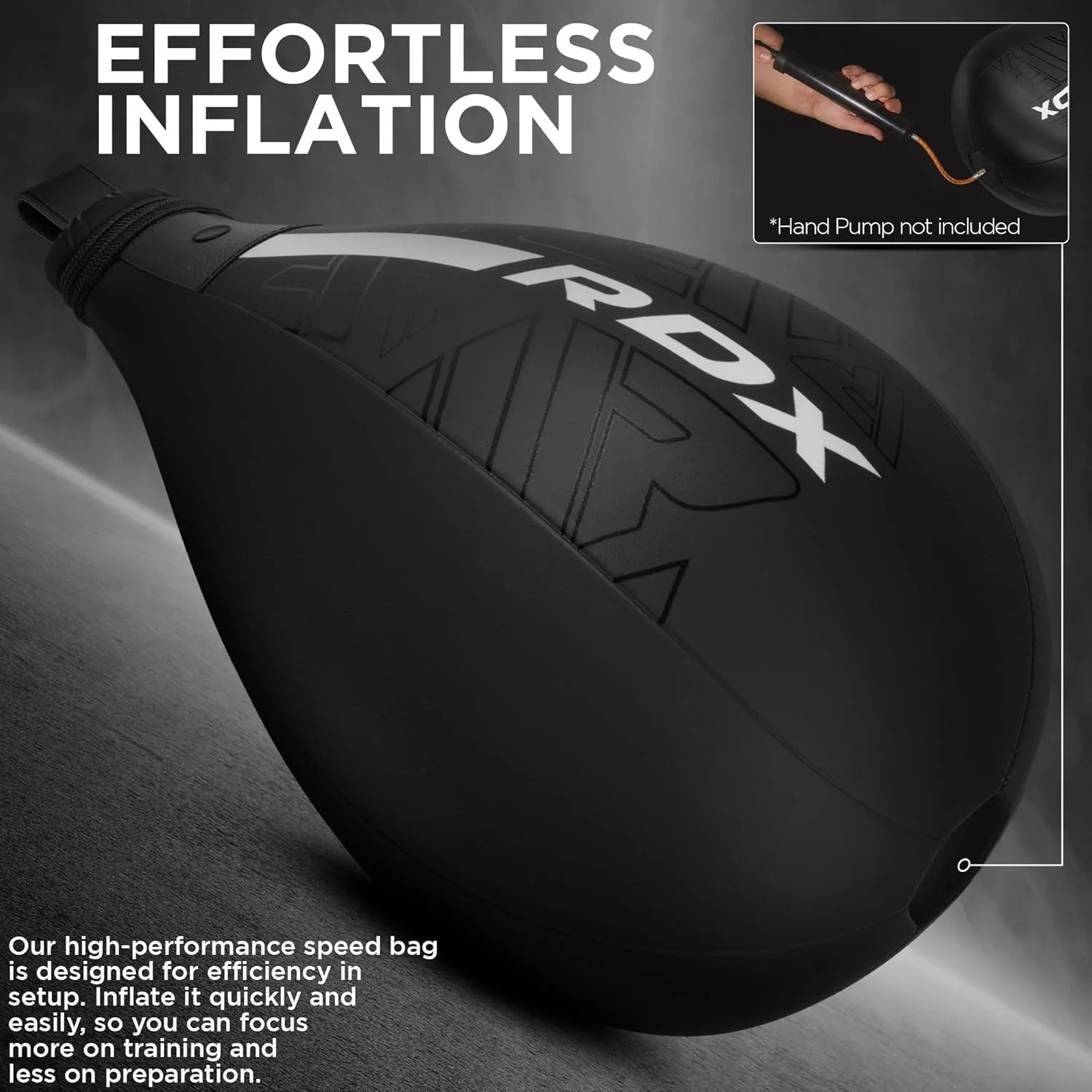 RDX Speed Bag Boxing Ball, Maya Hide Leather Dodge Striking Target with Additional Bladder, MMA Muay Thai Punching Workout Kicking Martial Arts Training Home Gym Exercise Speedball