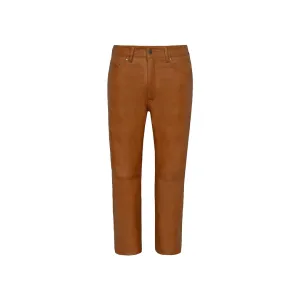 Real Leather Trouser - Tan Napa Biker Jeans Style