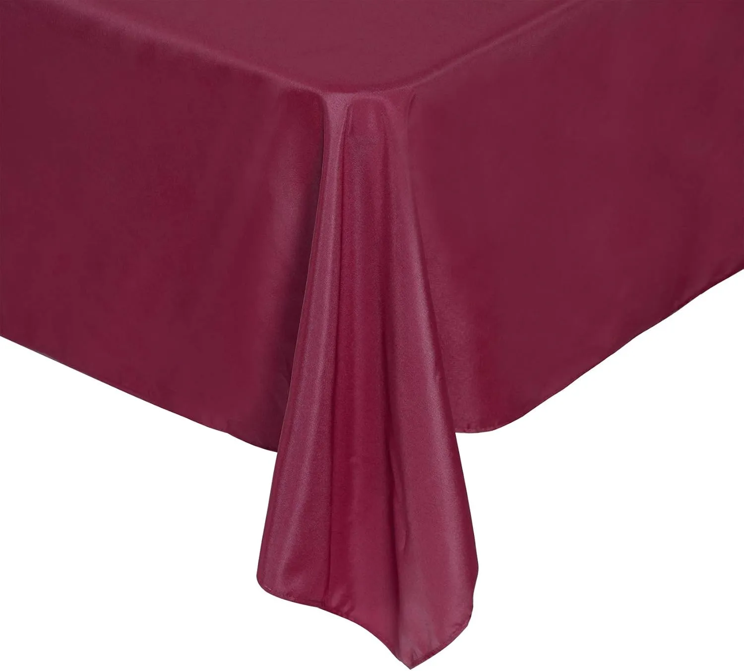 Rectangle Tablecloth 90x156 inch Washable Polyester Fabric Table Cloth for Wedding Party Dining Banquet Decoration（90x156, Burgundy）