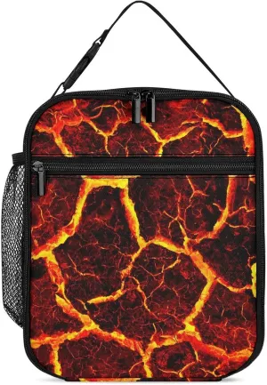 Red Lava Insulated Lunch Bag for Women Men Reusable Lunch Box Tote Bag for Work Travel