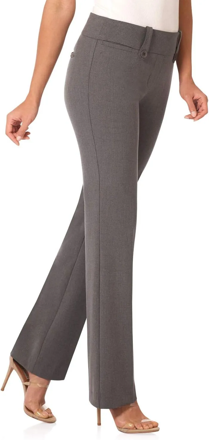Rekucci Women's Smart Desk to Dinner Stretch Bootcut Pant w/Tummy Control