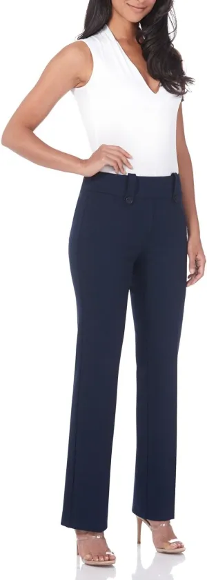 Rekucci Women's Smart Desk to Dinner Stretch Bootcut Pant w/Tummy Control