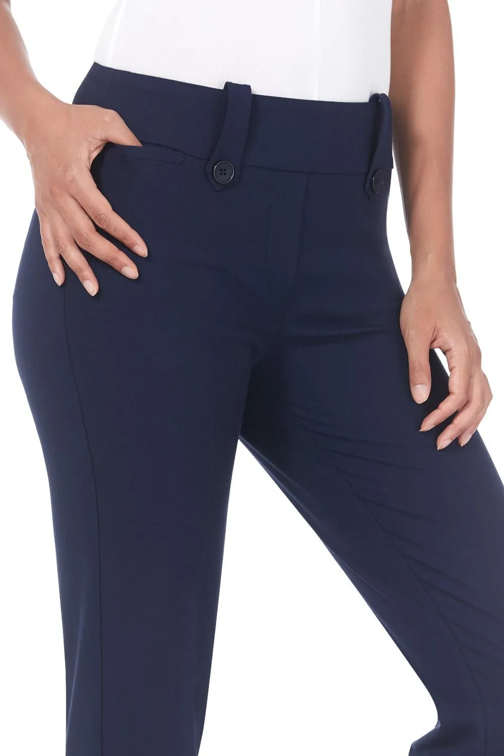 Rekucci Women's Smart Desk to Dinner Stretch Bootcut Pant w/Tummy Control