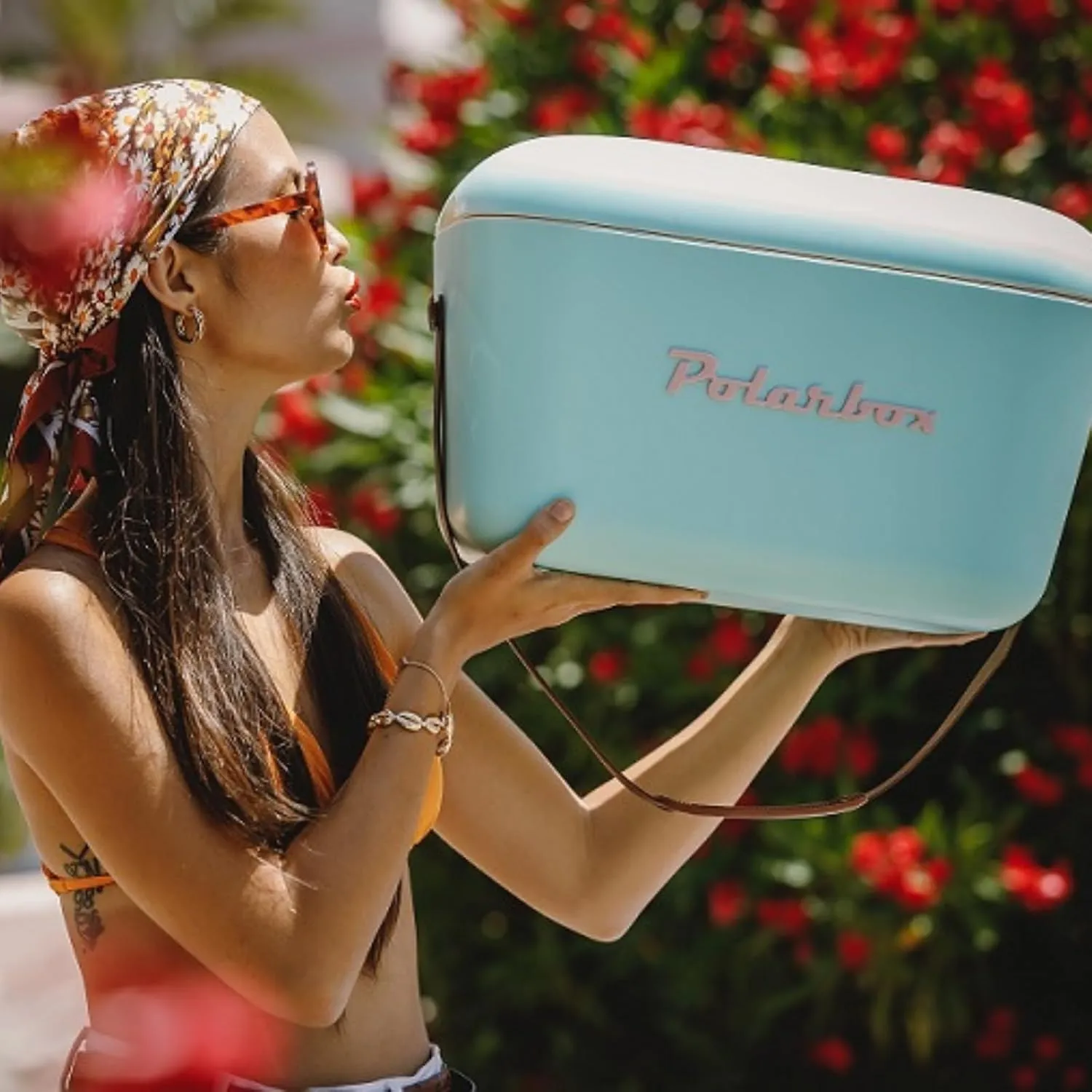 Retro Beach Cooler Vintage Picnic Lunch Box Bag Portable Cooler Travel Camping Hiking 90s Style Ice Chest