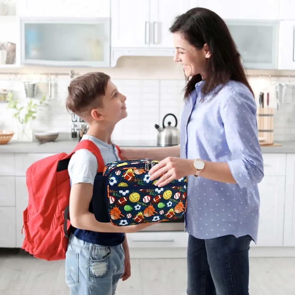 RHCPFOVR Kids Lunch Bag - Insulated Lunch Box for Boys Girls,Washable Lunch Bag and Reusable Toddler Leak-proof Lunchbox for School and Daycare