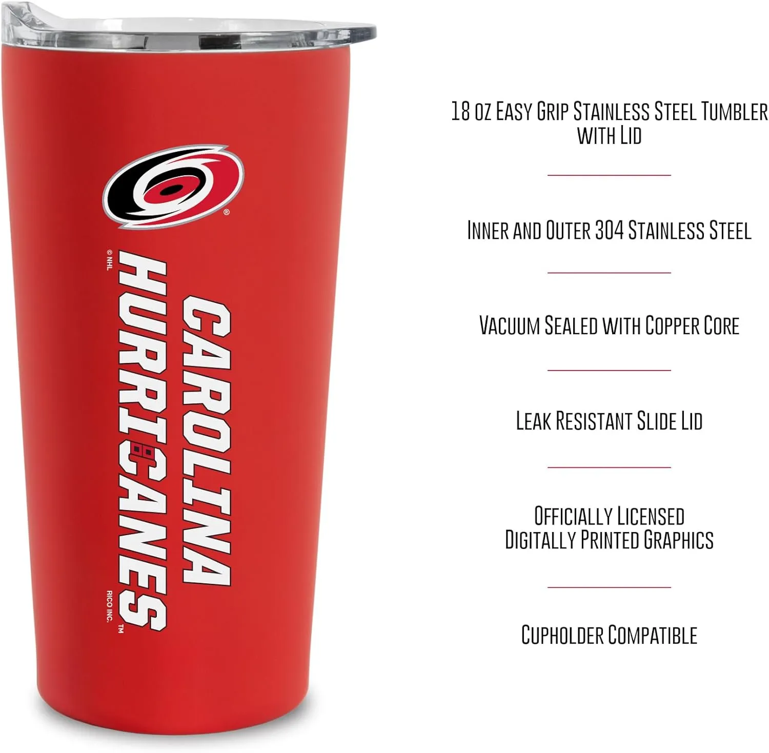 Rico Industries NHL Hocke Soft Touch, Easy Grip Tumbler