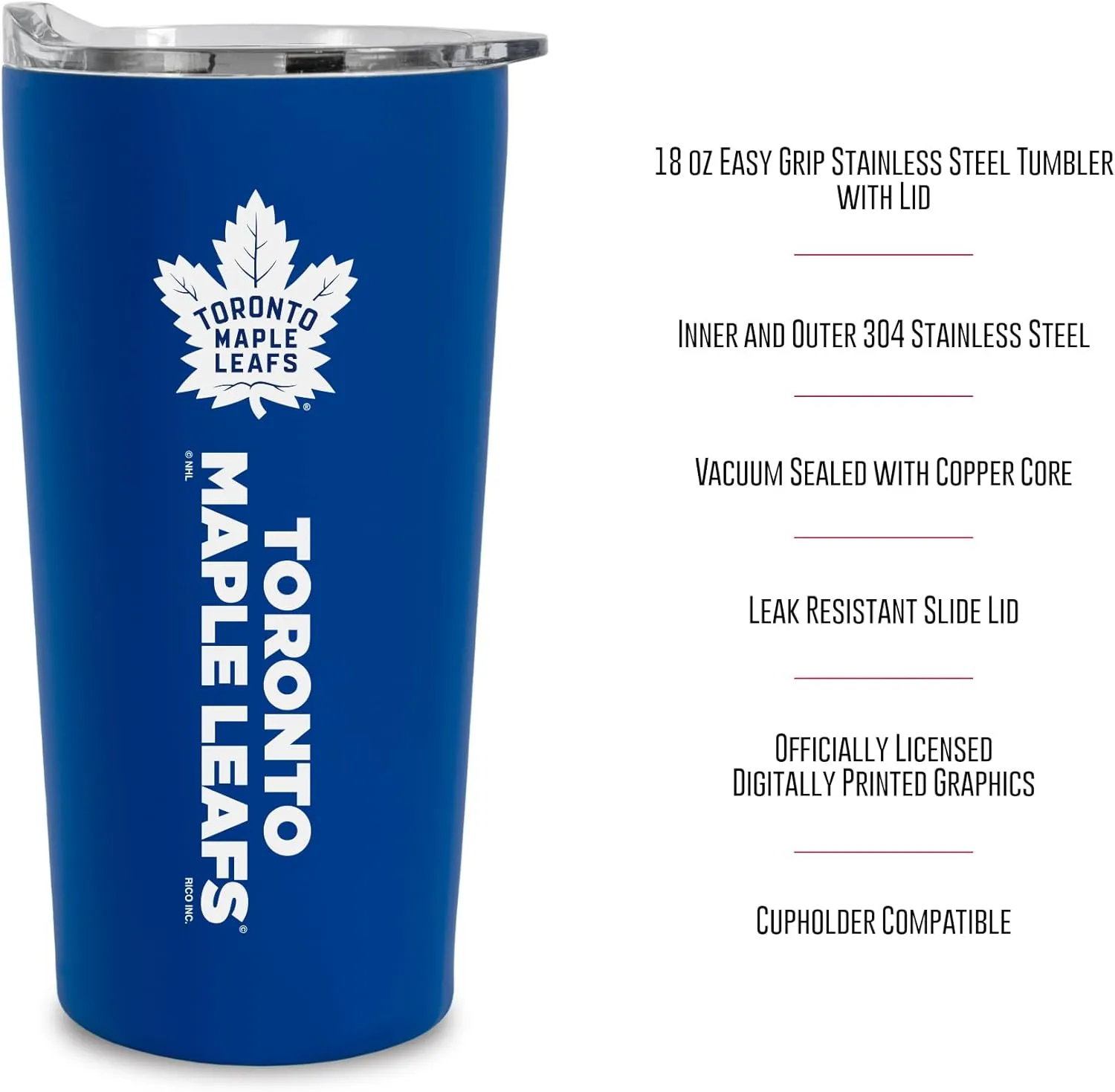 Rico Industries NHL Hocke Soft Touch, Easy Grip Tumbler