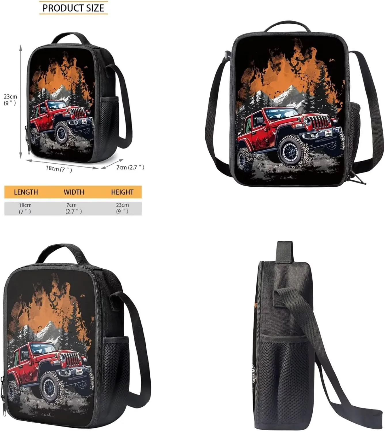 Rnyleeg Car Backpack for Boys with Lunchbox Four Piece Boys Backpack 10-12 Years Old Lightweight 15 Inch Bookbag Set for Elemenetary School Back to School Gifts for Kids