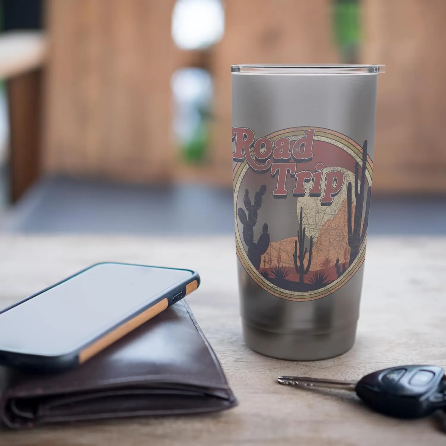 Road Trip Vintage Desert Box Up Stainless Steel Insulated Tumbler
