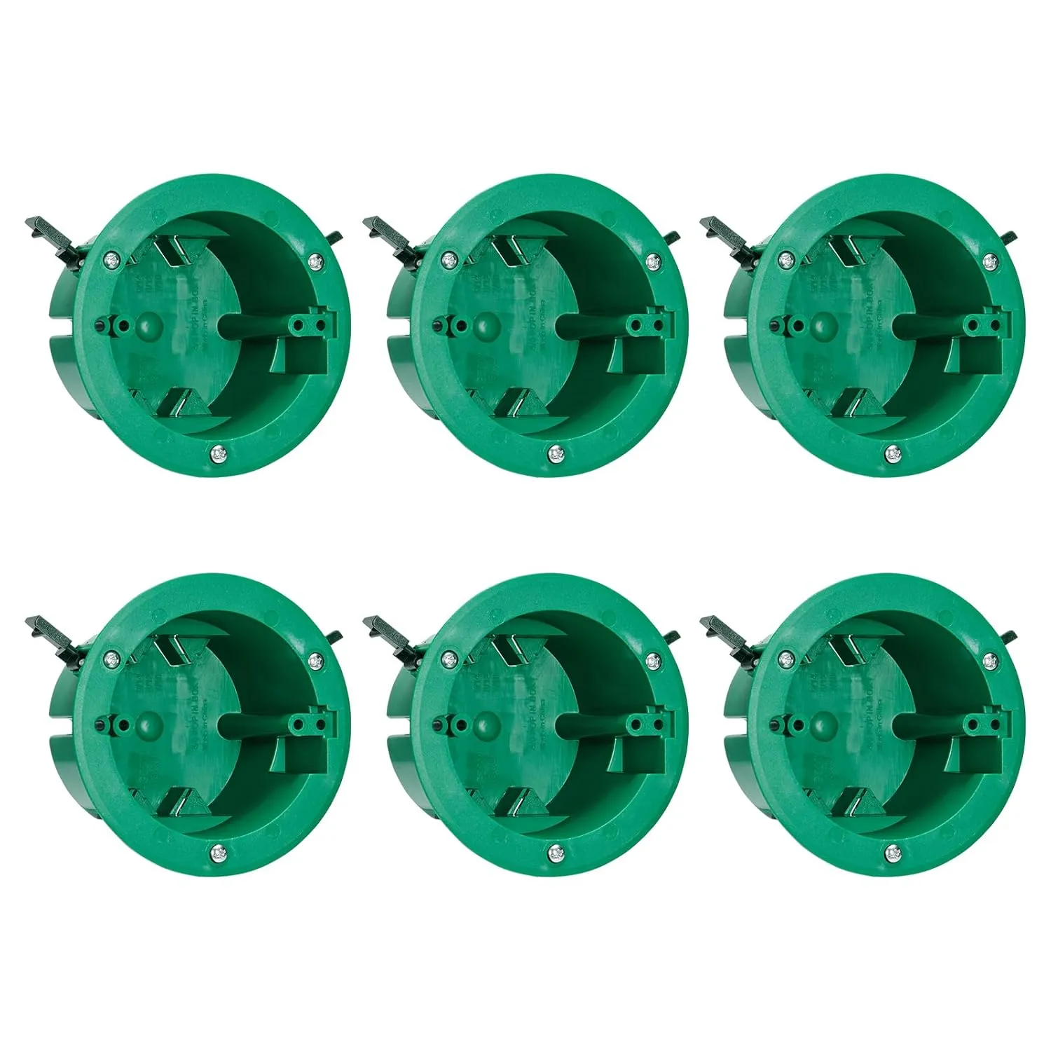 Round Electrical Old Work Box, PVC, UL Listed, 6 Pack
