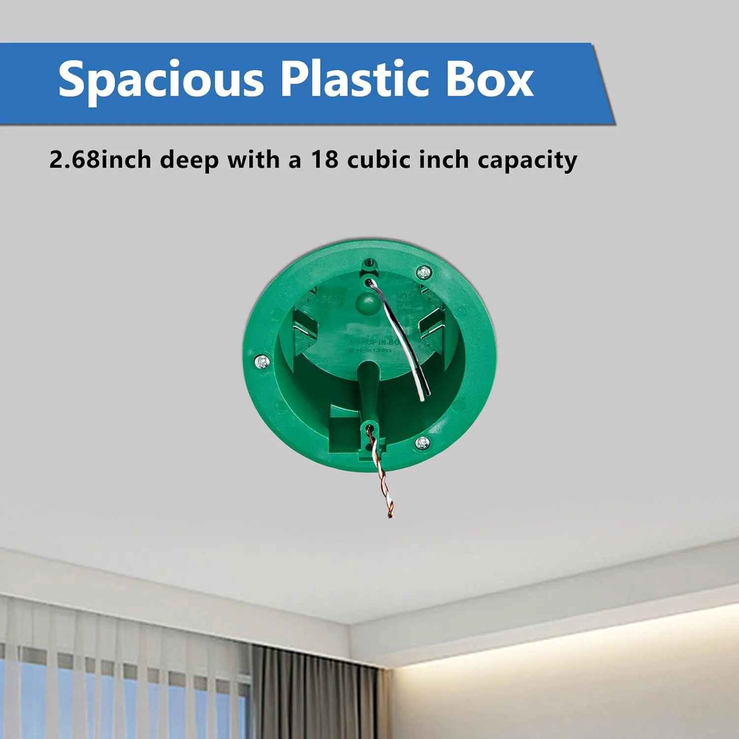 Round Electrical Old Work Box, PVC, UL Listed, 6 Pack