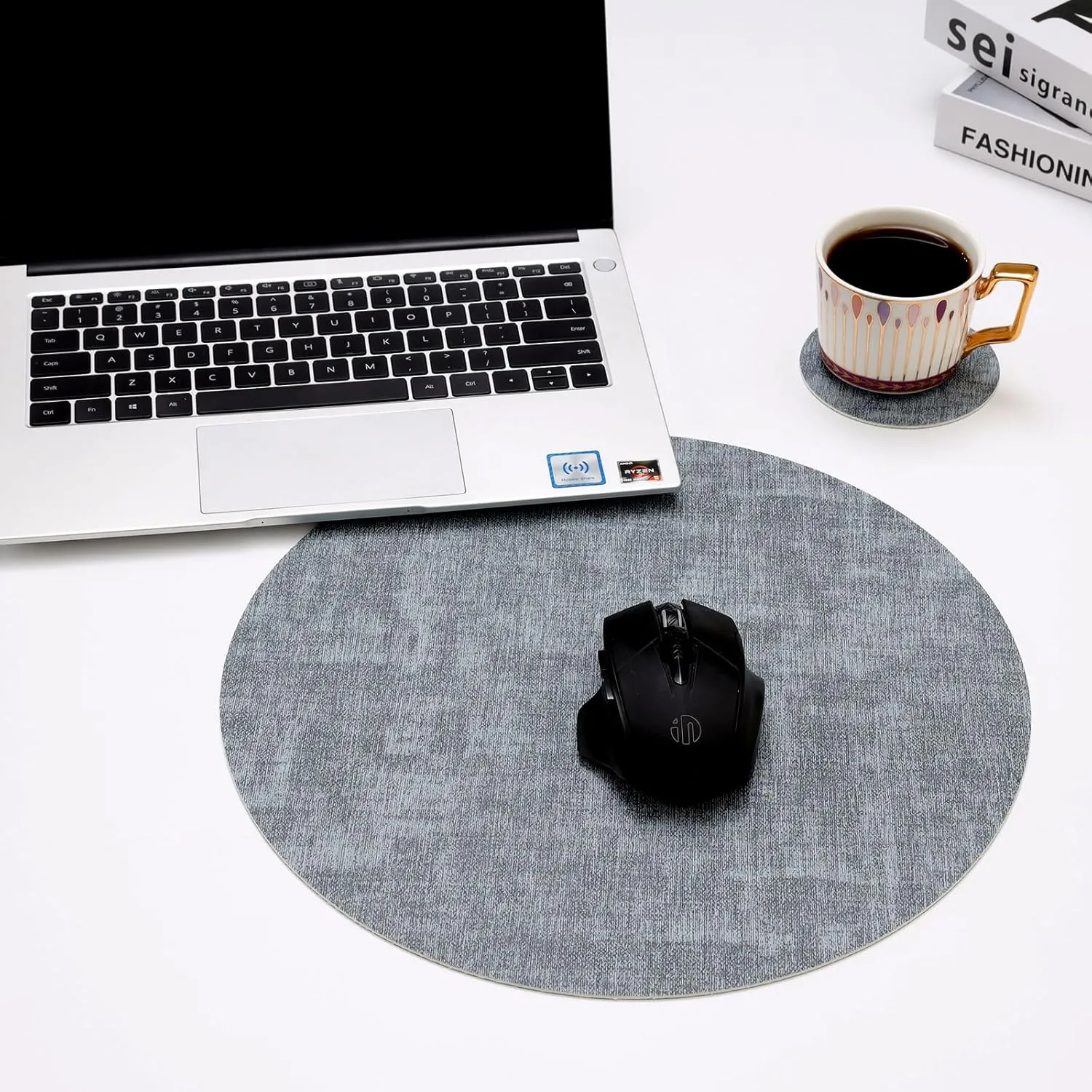 Round Leather Placemats Set of 6-Heat Resistant&Waterproof Cowhide Place Mats Set,Round Placemats Set of 6,Place Mats Indoor,Elegant Anti-Slip Kitchen Decor(6-Pack)