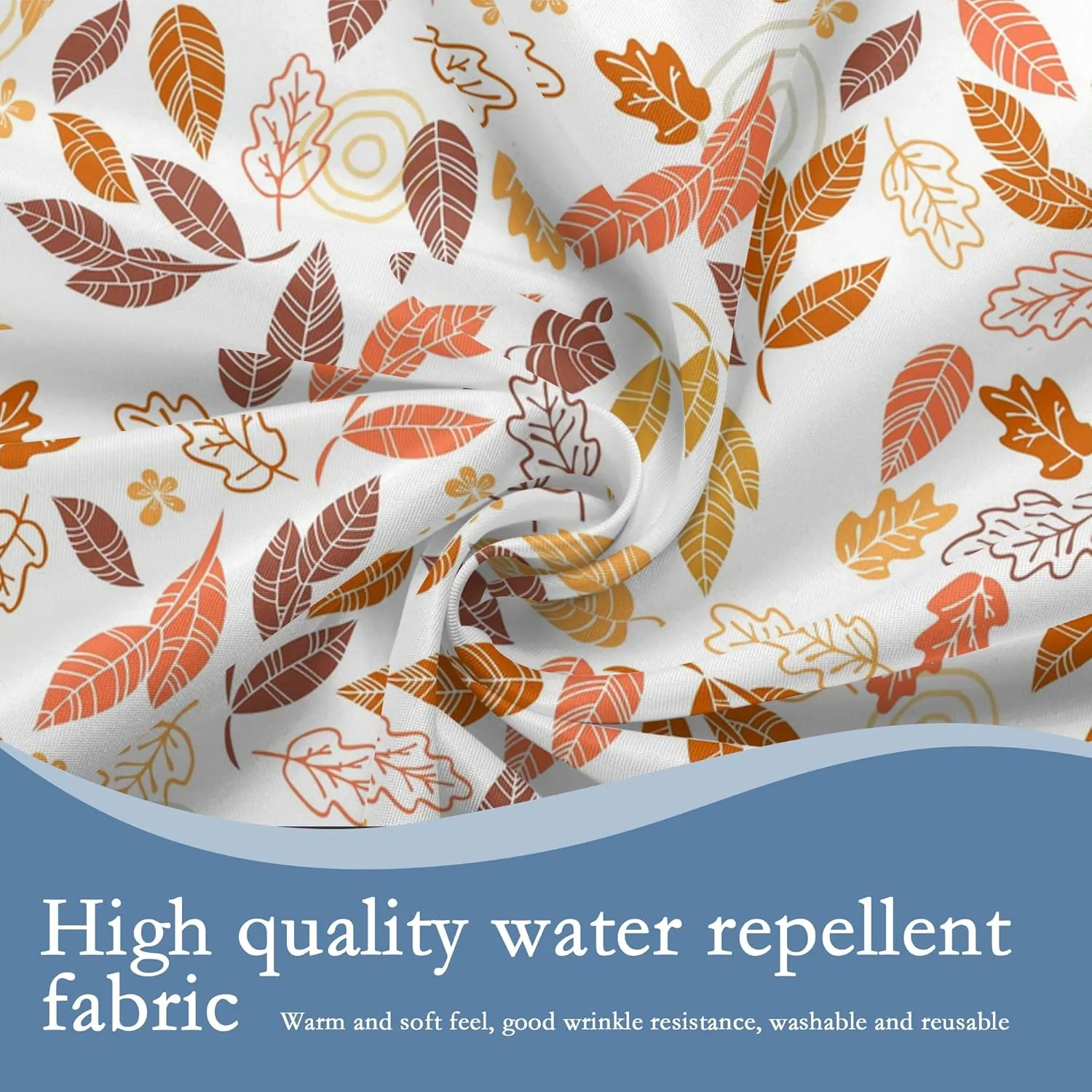 Round Tablecloth 60 Inch,Autumn Leaves Table Cloth Autumn Holiday Polyester Table Cover Decorative for Indoor Outdoor Kitchen Dining Party