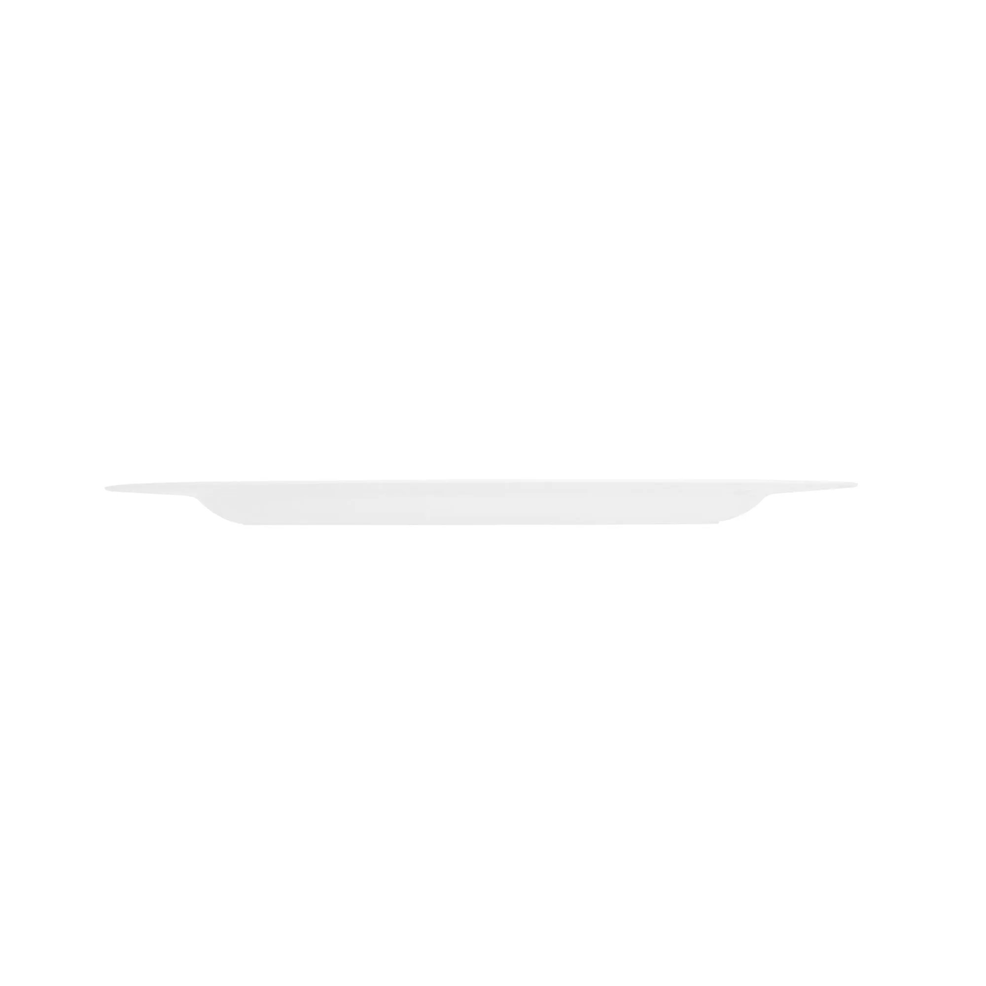 Round White Plastic Silver-Rimmed Plate - 10 1/2" x 10 1/2" x 1/2" - 100 count box