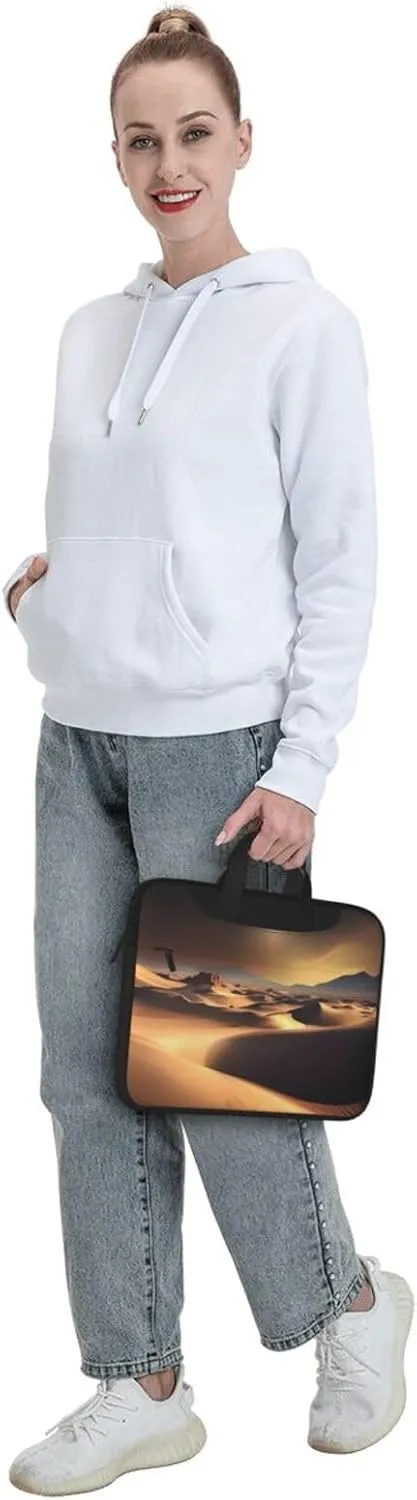 Sahara Desert Laptop Shoulder Bag Portable Laptop Bag Laptop Case Crossbody Briefcase w/Strap Handle