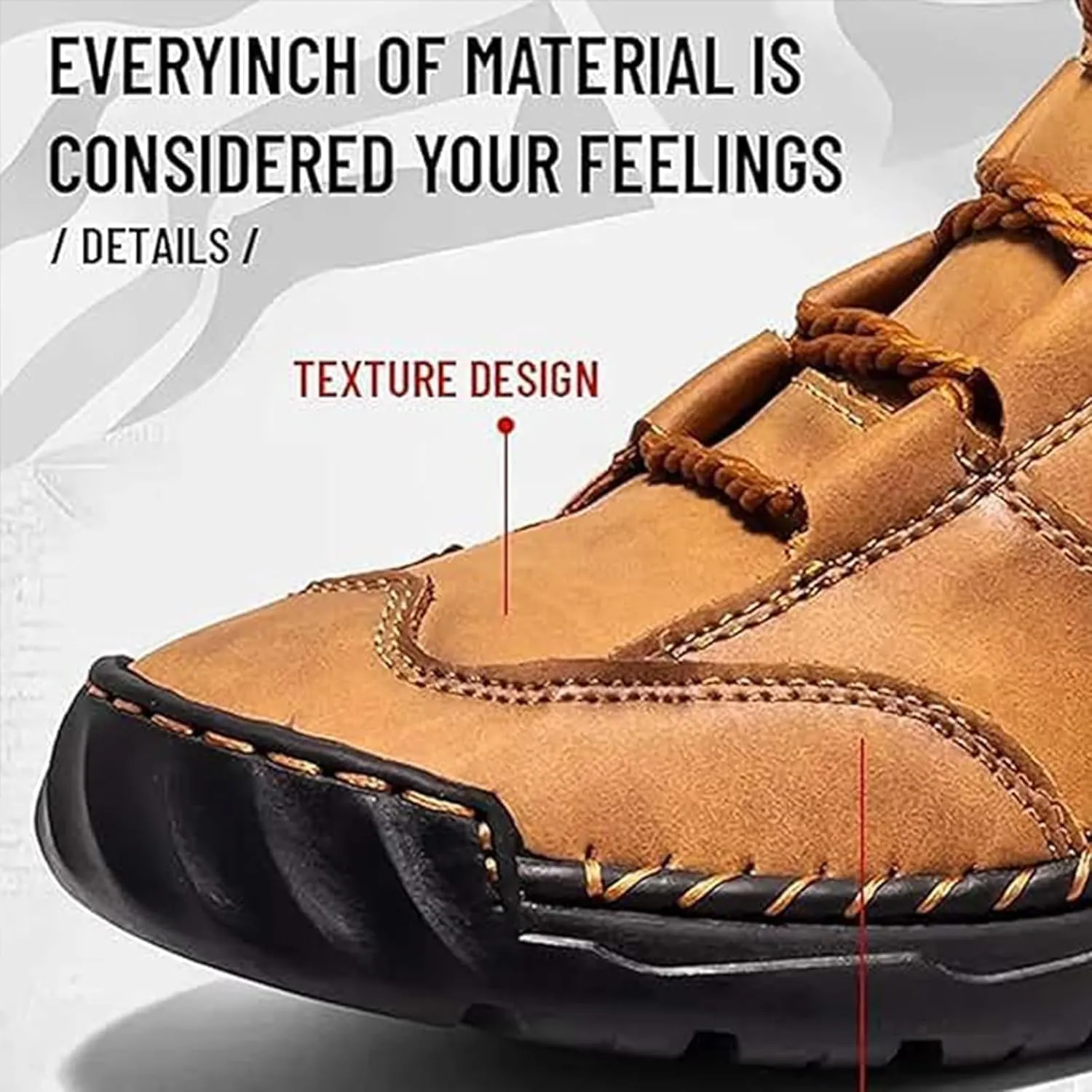 Sawbehind Men's Comfortable Handmade Leather Boots,Arch Support,Wide Men's Comfortable Handmade Leather Boots-Outdoor,Saw Behind Shoes