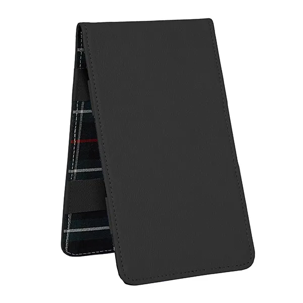 Scorecard and Yardage Book Holder, American Leather with MacKenzie Plaid Interior