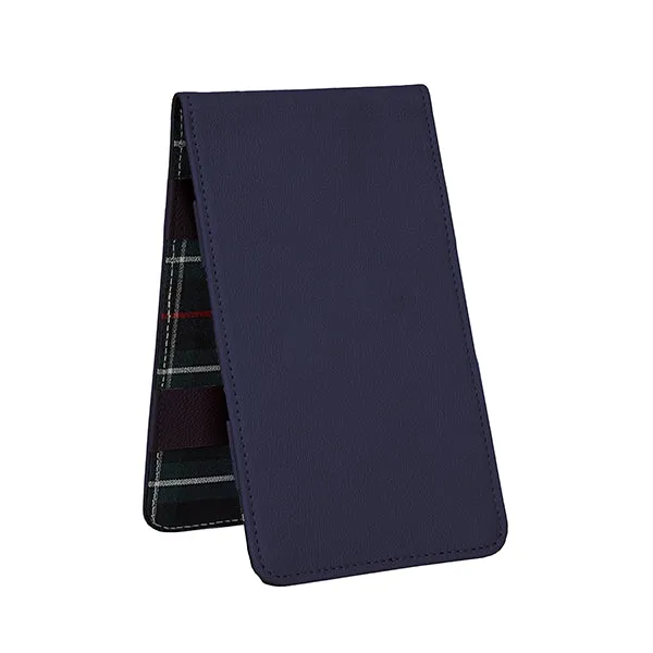 Scorecard and Yardage Book Holder, American Leather with MacKenzie Plaid Interior