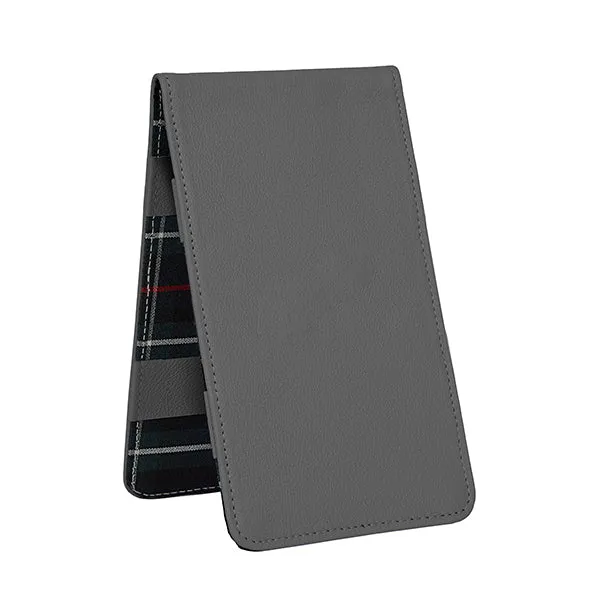 Scorecard and Yardage Book Holder, American Leather with MacKenzie Plaid Interior