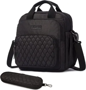 Scorlia Insulated Lunch Bag Thermal Backpack for Women/Men, Convertible Lunch Tote for Work Office, Tall lunch Cooler Box with Side pockets & Portable Flatware Storage Bag for Adult, Black