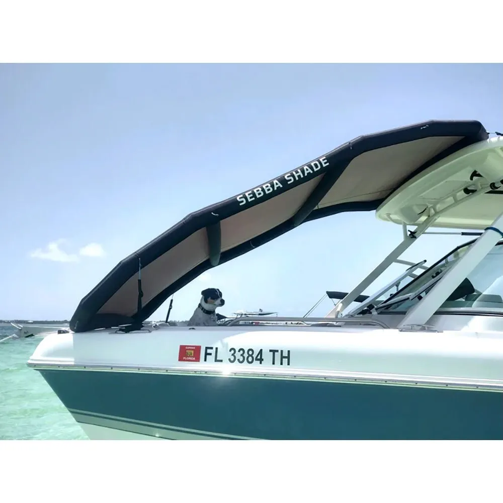 Sebba Shade 8 x 12 ft. Grey Sun Shade f/Boats 26' 