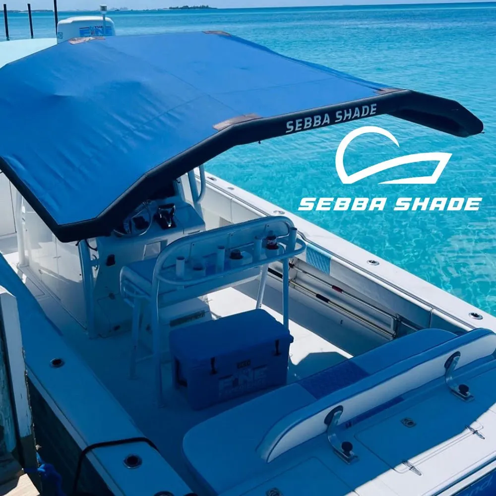 Sebba Shade 8 x 12 ft. White Sun Shade f/Boats 26' 