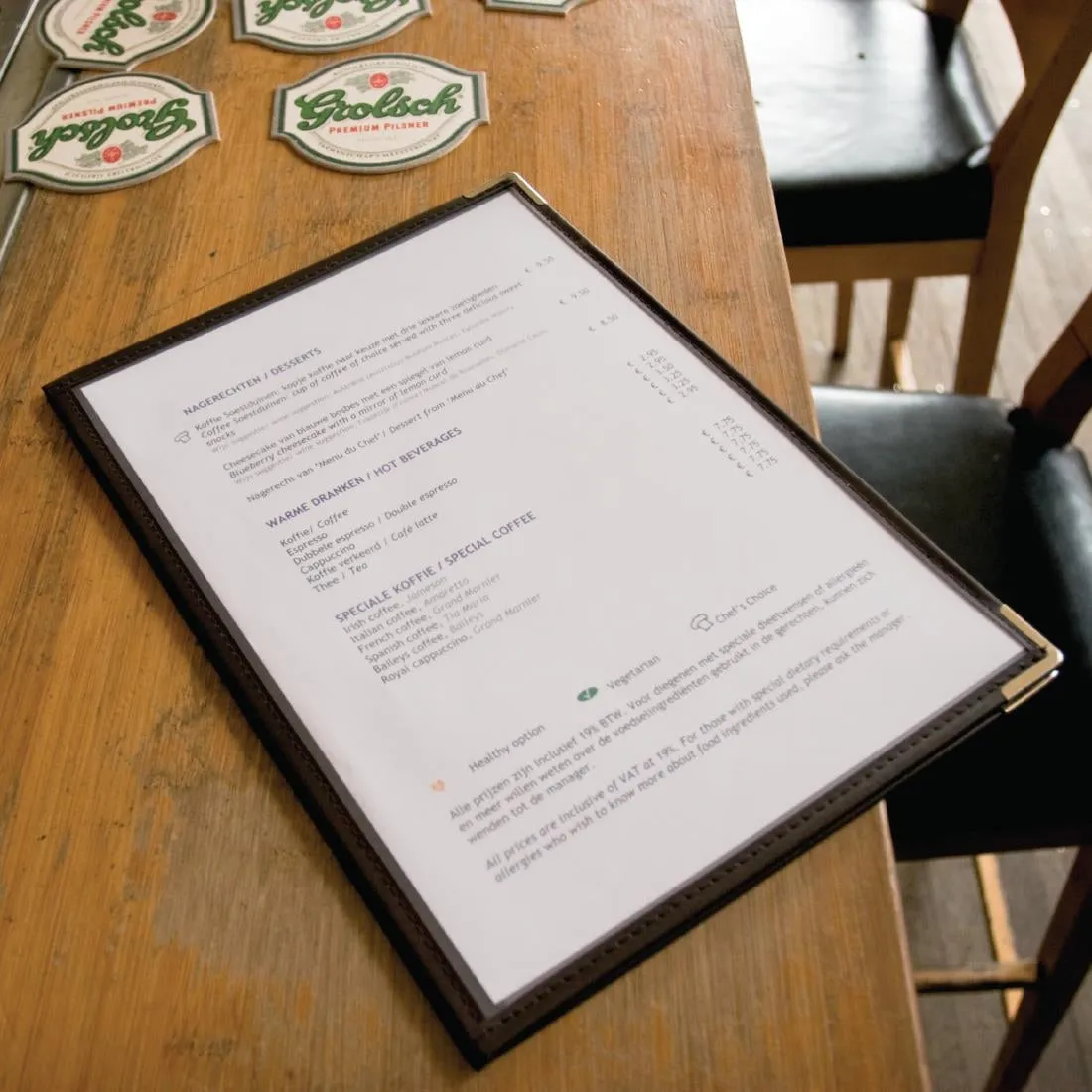 Securit Crystal Double Sided Menu Cover A4 Double (3 pack)