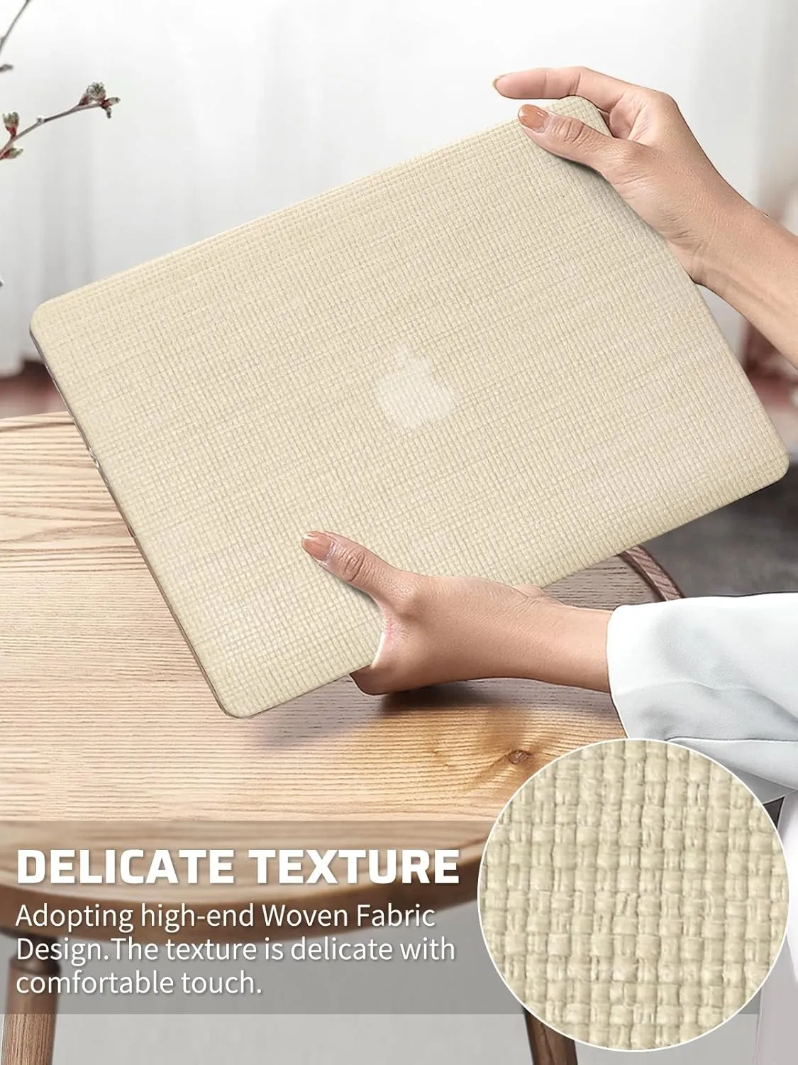Seorsok Compatible with MacBook Pro 13 inch Case M2 2023,2022,2021-2016 A2338 M1 A2251 A2289 A2159 A1989 A1708 A1706,Elegant Leather Plastic Hard Shell Case with Transparent Keyboard Cover,Khaki