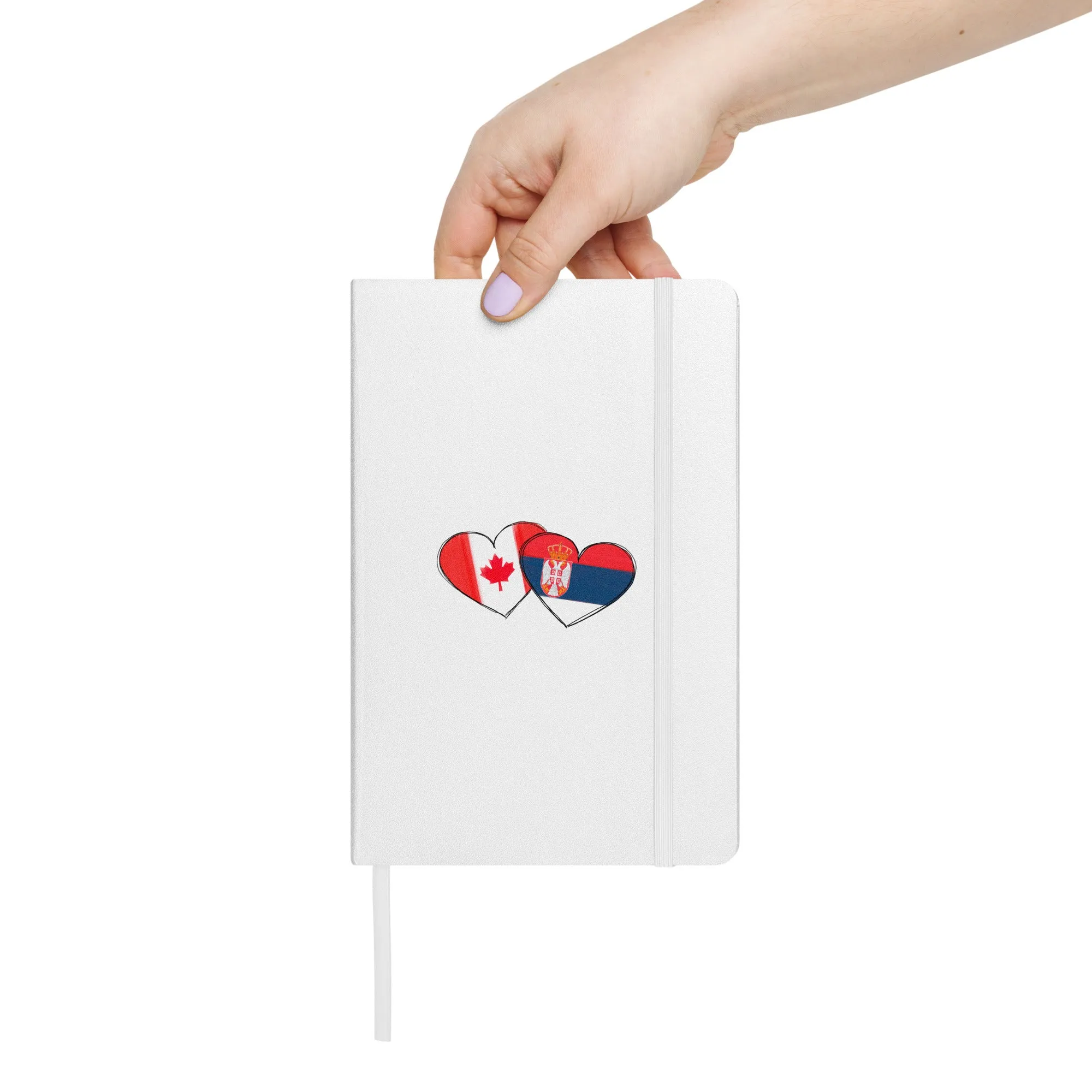 Serbian-Canadian Heart Hardcover Notebook