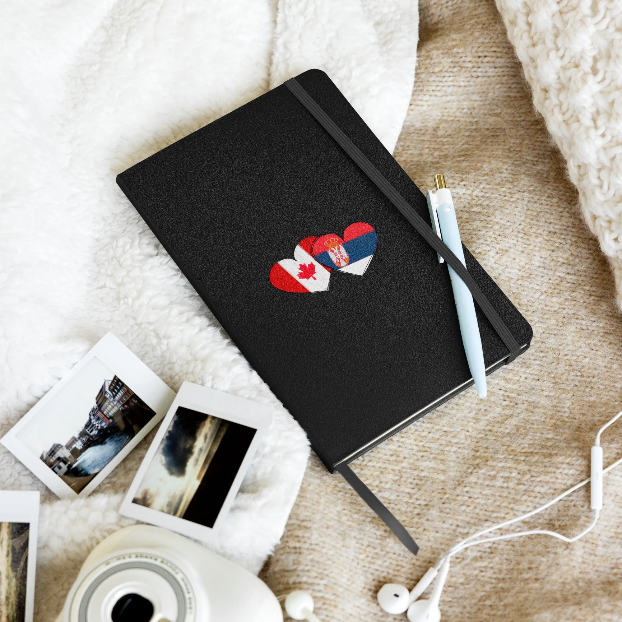 Serbian-Canadian Heart Hardcover Notebook