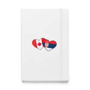 Serbian-Canadian Heart Hardcover Notebook