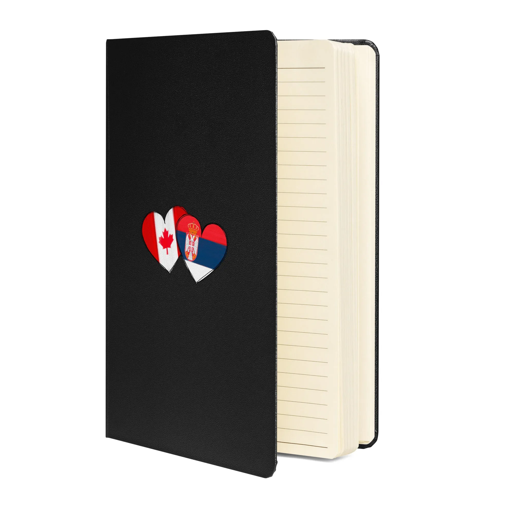 Serbian-Canadian Heart Hardcover Notebook